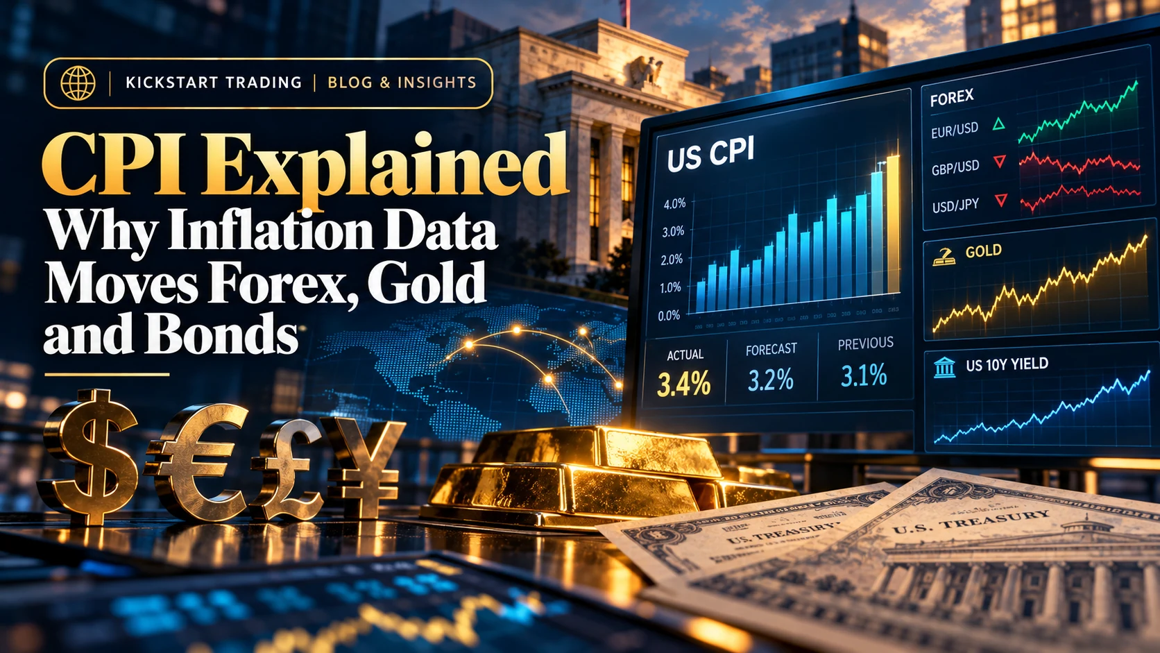 CPI Explained: Why Inflation Data Moves Forex, Gold and Bonds featured image from KickStart Trading